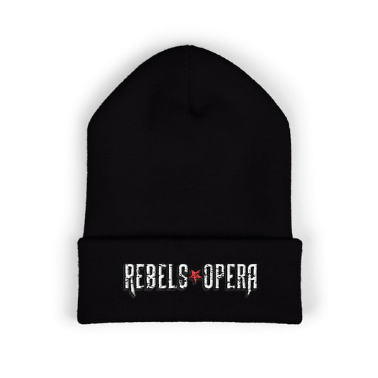 Rebels + Opera Embroidered Cuffed Beanie